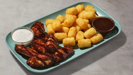 BBQ Chicken Wings & Potato Tots Combo