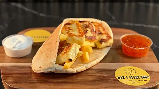 Halloumi Chips Pitta - Gyros Collection in Stanborough AL8