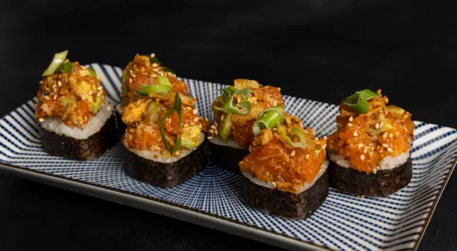 Salmon Volcano Rolls