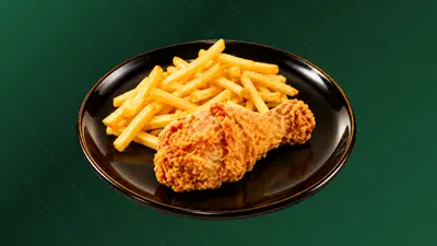 1 Piece Chicken & Chips