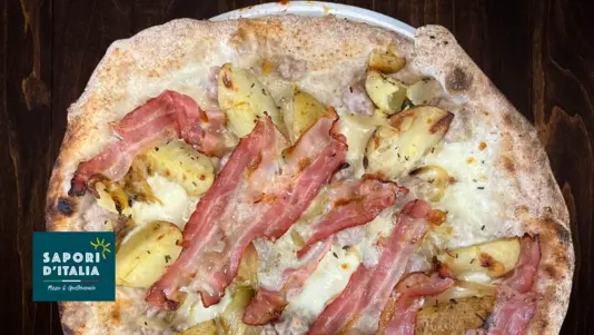 Pancetta e Patate Smoked Mozzarella - Wood Fired Pizza Delivery in Blackheath SE3