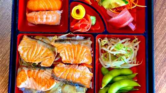 Salmon Teriyaki Bento - Futomaki Delivery in Fitzrovia W1T