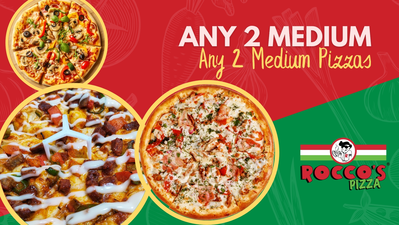 Any 2 Medium Pizzas