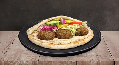 Falafel & Hummus Kebab In Pita