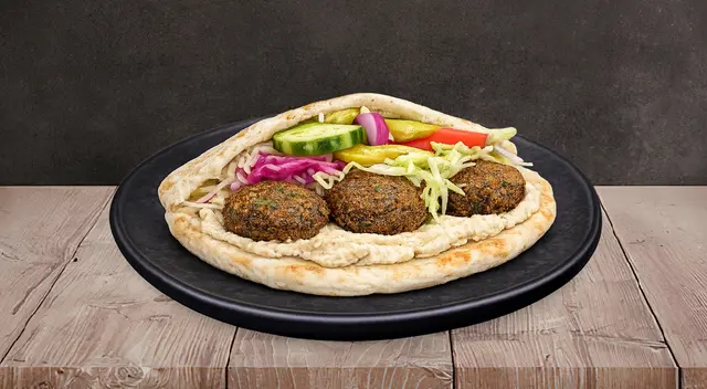Falafel & Hummus Kebab In Pita