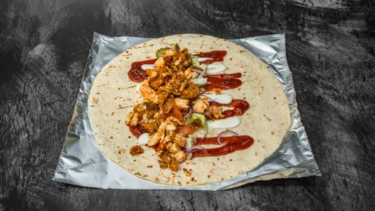 Chicken Kebab Wrap - Pizza Collection in Mushroom Green DY2