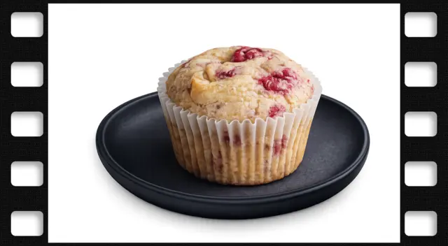 Raspberry & White Chocolate Muffin