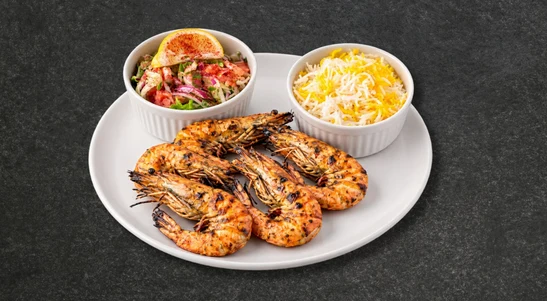 Charcoal grilled marinated king prawns. — delivery in Tipner PO2