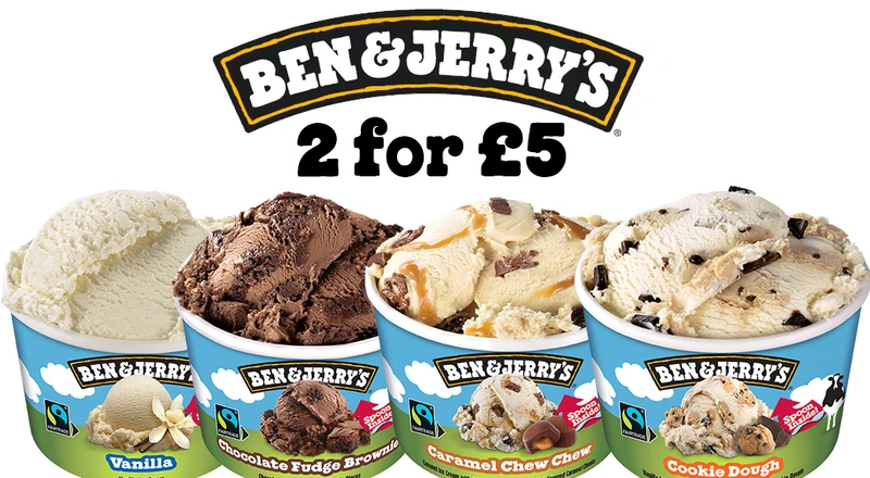 Two for £5 Ben & Jerrys