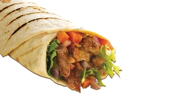 Garlic Mushroom & Halloumi Wrap