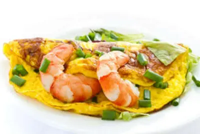 Prawn Omlette & Chips