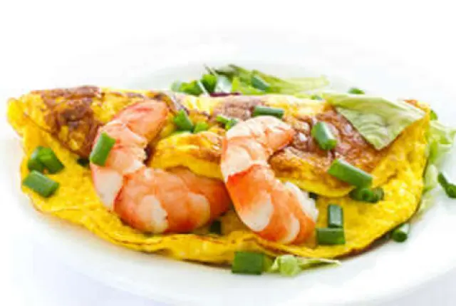 Prawn Omlette & Chips