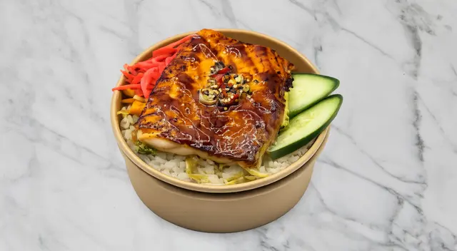 Steak Salmon Teriyaki Donburi