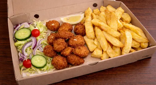 Breaded Scampi - Chips Delivery in Someries LU2