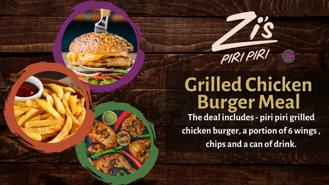 Grilled Chicken Burger Meal