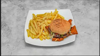 #45 - Doner & Beef Burger Meal (Del)