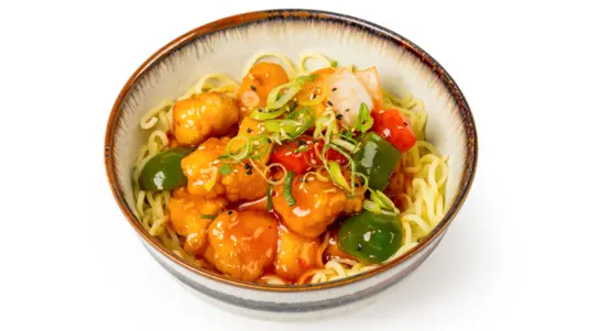 SWEET CHILLI CHICKEN WITH NOODLES - Late Night Delivery in Bloomsbury WC1B