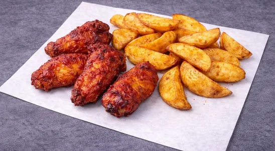 4 Hot & Spicy Wings & Wedges - Pizza Delivery in North Cheam SM3