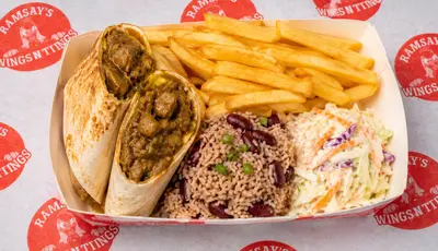 Curry Mutton Wrap Combo