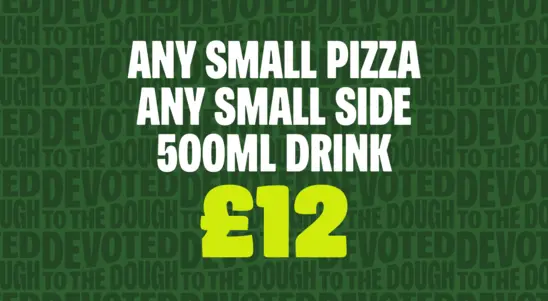 Any small pizza Any Small Side 500ML Drink