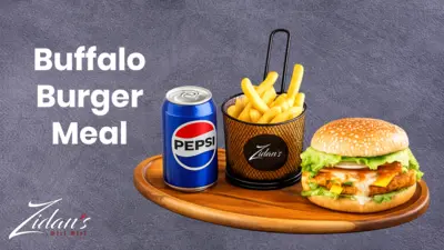 Hot Buffalo Burger Meal