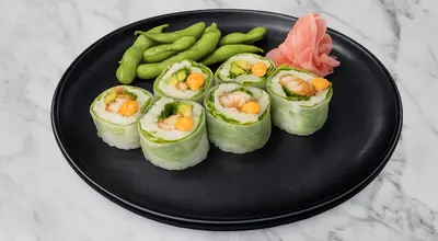 Chicken Katsu & Cucumber Rice Paper Spring Rolls (8pcs)