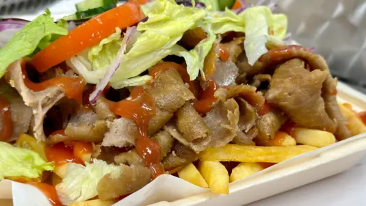 Lamb Doner Meat & Chips