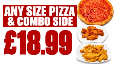 Any Pizza Any Size and a Combo Side