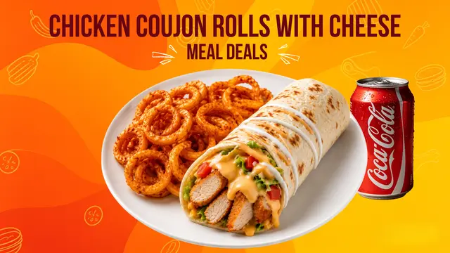 Chicken Goujons Roll Meal with Cheese
