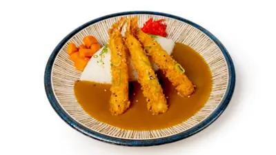 PRAWN KATSU CURRY WITH RICE
