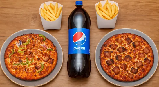 2 Large Pizzas & 2 Sides