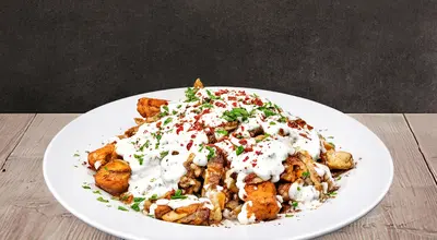 Chicken Loaded Halloumi Fries