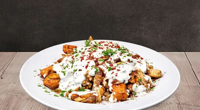 Chicken Loaded Halloumi Fries