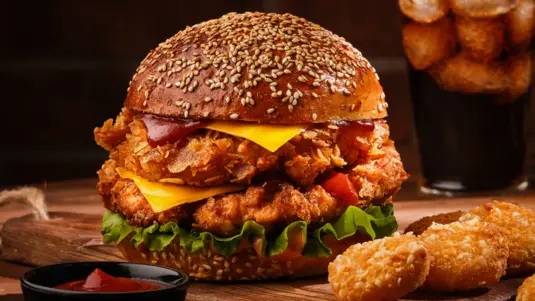 Double Crispy Chicken Burger - Ice Blasts Collection in Backworth NE27