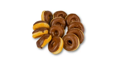 10 Chocolate Mini Doughnuts