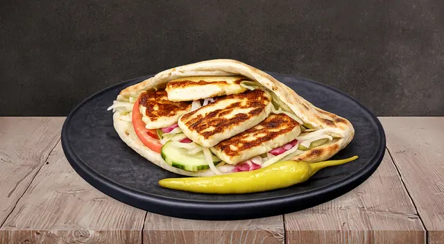Halloumi Kebab In Pita