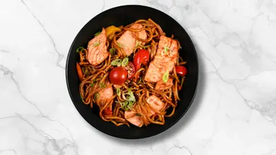 Salmon Soba Noodles
