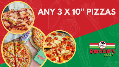 Any 3 x 10 Inch Pizzas