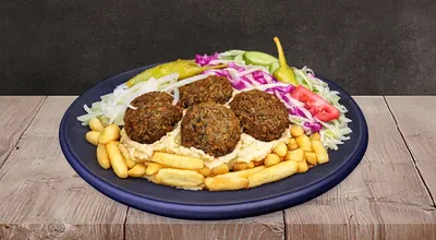 Falafel & Hummus Kebab On Fries