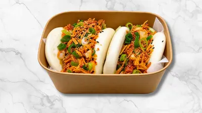 Black Garlic Chicken Tender Bao Bun