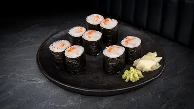 Scallop & Smelt Egg Maki (6pcs)