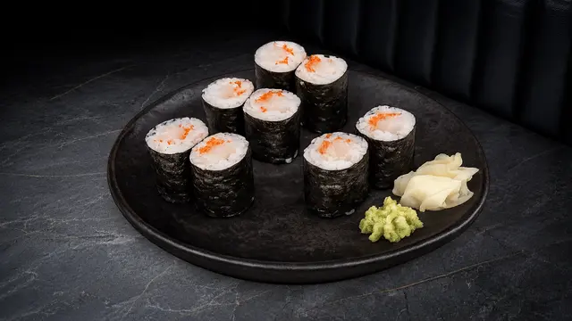 Scallop & Smelt Egg Maki (6pcs)