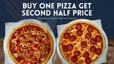 Buy One Pizza Get Second Half Price