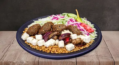 Veggie & Feta Kebab On Bulgur Rice