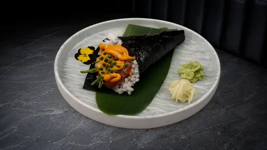 Spicy Tuna with Avocado Temaki
