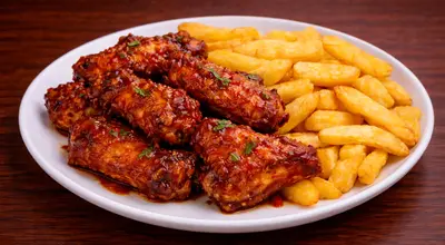 5 Naga Wings with Chips