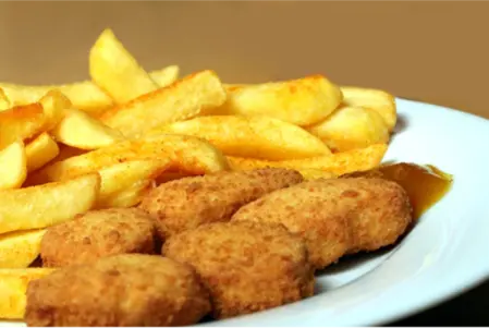 Chicken Nuggets with Chips - Fast Food Delivery in Hales Place CT2