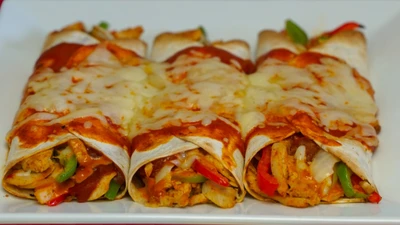 Fajita Chicken Enchiladas
