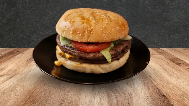Flames Half Pounder Cheeseburger
