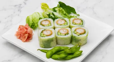 Prawn Katsu & Cucumber Rice Paper Spring Rolls (8pcs)